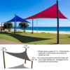 supregear Shade Sail, 3x3x3 m Triangular Shade Sail Waterproof UV Blockage Sun Sail Canopy Awning Shelter for Outdoor Courtyard Garden Patio Carp