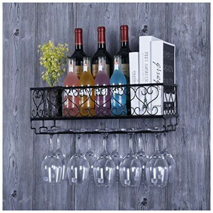 Stylish Simplicity Wall-Mounted Metal Wine Racks Stylish Simplicity Industrial Retro Stylish Simplicity Champagne Glass Wine Glasses Goblet Brack