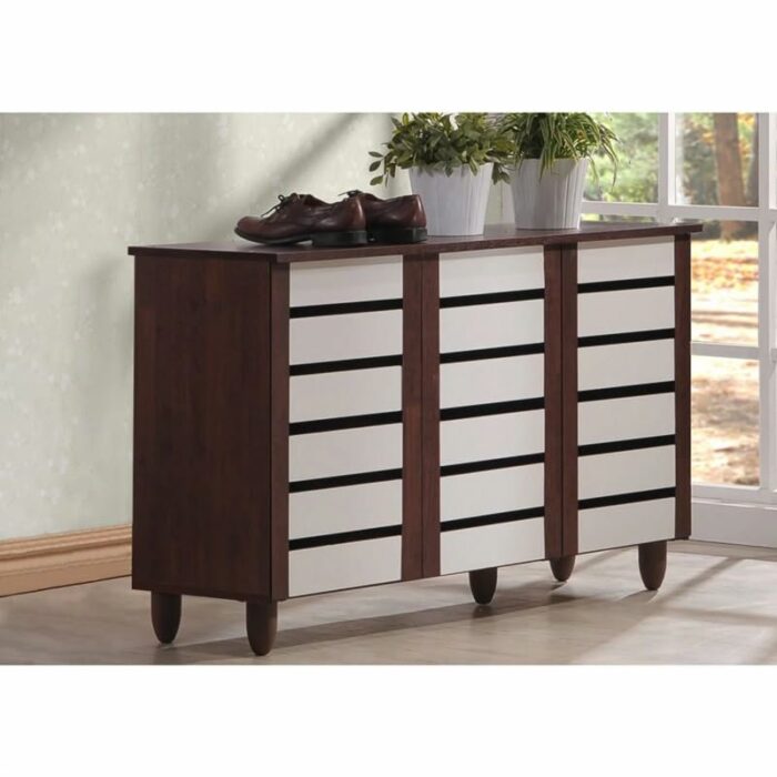 ZCMEB Corridor Furniture Shoe Storage Entry Shoe Cabinet Oak Finished Wooden Door Shoe Cabinet Foyer