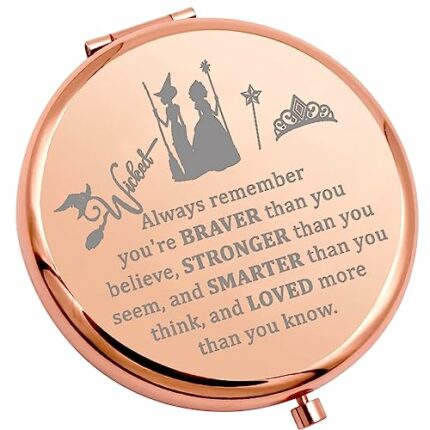 MYSOMY Wicked the Musical Gifts Elphaba and Glinda Makeup Mirror Broadway Musical Lover Gift Wicked Musical Merchandise (UK Wick Mirror)