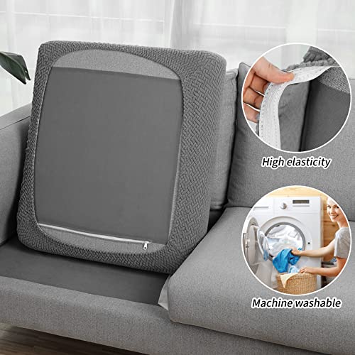 Fuloon Sofa Seat Covers Soft Knitted Sofa Seat Cover Fashion Grey Couch Covers Replacement sofa Settee Cushions Cover Washable Slip Covers For So