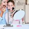 Eujgoov 8 Wall Mount Makeup Mirror, Wall Mounted Vanity Makeup Mirror Bathroom Mirrors for Wall Double Sided Swivel Mirror 3X Magnifying
