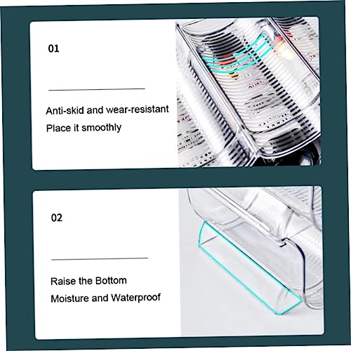 RRMMAN 2 Packs Water Bottle Organizer Plastic Stackable Wine Racks Countertop Cabinet Organization RackWine Bottle Holder, Stackable Portable for