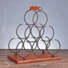ZYZMH Countertop Wine Rack 6 Bottle Wine Storage Holder Stand Metal Tabletop Wine Organizer Rack Home Decor Bar Wine Cellar Wine rack
