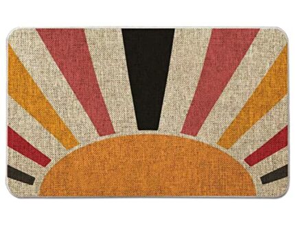 NYDECOR Welcome Mats for Front Door Farmhouse Boho Sun Door Mat Colorful Modern Doormat Home Bohemian Floor Mat Non Slip Rubber Entrance Rug for