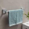 TATAY towel rail, 45cm, from the Kalo Collection, in chrome-plated zamak, with square canvas sports, and 3M fastening system, comfortable and und