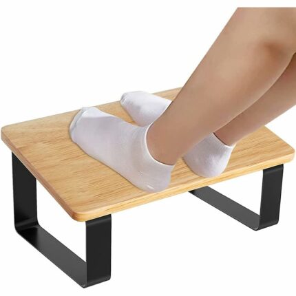 ATJTYSX Toilet Stool, 6.5'' Wooden with Metal Squatting Toilet Stool, Bathroom Poop Stool for Adults, Squatting Toilet Stool, for Adults Kids Sen