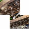 NEOCHY Wine Rack Hanging Ceiling Floating Hanging Living Room Kitchen Decoration Modern Wall-Mounted Wine Bottle Rack Glassware Rack Ceiling