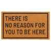 THEODORE MAGNUS Natural Coir Doormat with Non-Slip Backing - 17 x 30 - Outdoor / Indoor - Natural - Live Laugh Leave - COIR-1730-15-405