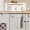 VEHHE Over The Door Towel Rail - Kitchen Towel Rail- Over Tea Towel Holders Bar with 2 Hooks - 2 Pcs Dish Towel Holder for Kitchen | Silver