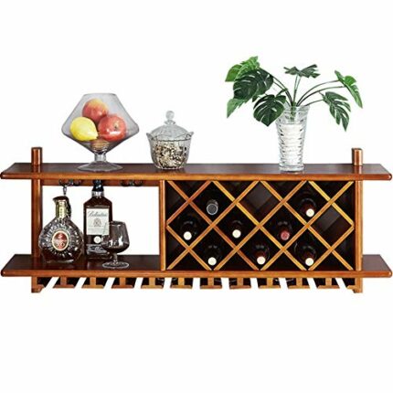 PIBM Stylish Simplicity Wine Shelf Multifunctional Wooden Wine Rack, Home Decoration Living Room Storage Rack Wine Rack Restaurant Storage Wine G