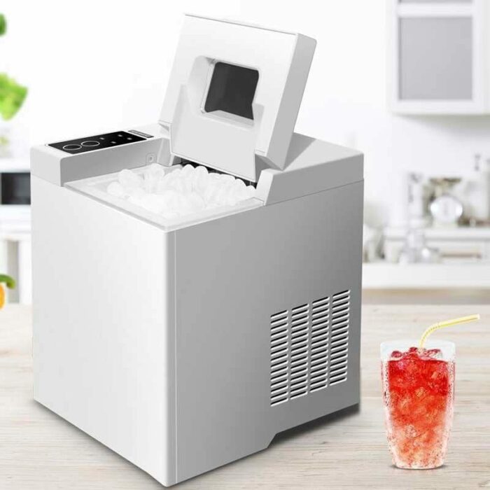 DINGZZ Electric Ice Maker Home Making Machine Countertop for Commercial Small Milk Tea Shop