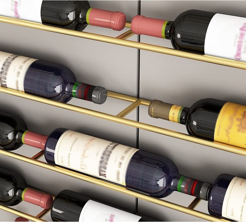 LUKEO Wall-mounted Wine Rack European-style Wrought Iron Glass Cabinet Restaurant Display Cabinet Bar Storage Rack