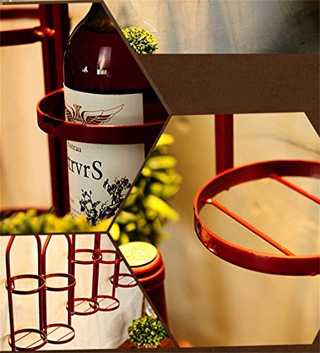 EYLINK Wine Racks,Wall Holder Metal | Loft Wall Shelf Storage Rack Wall-Mounted | Wine Bottle Holder | Cube Wine Cabinet Vintage