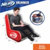 NERF BUNKR BKN-3342 Switch-Inflatable Chair & Ottoman Barrier-for Use with All Indoor & Outdoor Battle Zones Game Fields-Features Exciting Graphi