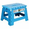 Folding Step Stool - 9 inch Height Foldable Stool For Kids & Adults, Kitchen Garden Bathroom Collapsible Stepping Stool (Black)