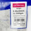 ForgeFix Lost Head Nails | 2.36 x 40mm | Bright | Bag 500gm