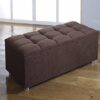 CROWNBEDSUK CUBED CHENILLE DIAMANTE OTTOMAN TOY STORAGE BLANKET BOX (RED)