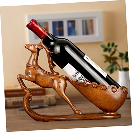 VILLCASE Large Wooden Money Chests Sika Deer Decor Bar Wine Rack Desktop Sika Deer Sika Deer Decorate Bar Sika Deer Decor Ornament Sika Deer Home
