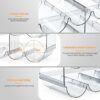 Water Bottle Organizer (Upgraded Widen), 4 Pack Stackable Plastic Water Bottle Cup Holder, Wine/Drink/Water Bottle Storage Stand for Kitchen Coun