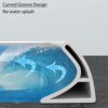 2M Curved Groove Shower Threshold Water Barrier, Wet Room Floor Barrier Dam,Shower Tray Sealing Strip,Bathroom Floor Seal Trim,Sink Bathtub Count
