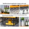 Stylish Simplicity Industrial Metal Wall-Mounted Wine Glass Holder Vintage Wrought Iron Solid Wood Stylish Simplicity Home High Glass Holder Brac