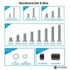 PUTORSEN Universal TV Bracket Screws Set, for Most TVs Up to 90 inches, Includes M4, M5, M6, M8 TV Vesa Screws, Washers and Spacers, Work with An