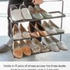 Yamazaki TOWER SHOE RACK WIDE BK, one size