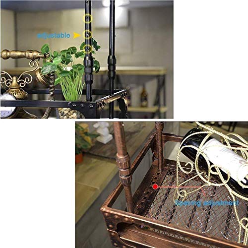 NEOCHY Wine Rack Floating Upside Down Goblet Hanging Wrought Iron Ceiling Decorative Shelf Bar Restaurant Kitchen Decoration Display