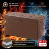Fireproof Ottoman Storage Box Folding Padded Bench for Living Room Storage Stool Footstall Chest with Comfortable Lid,76x38x38cm,80L Capacity,Hol
