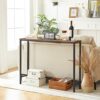 HOOBRO Narrow Console Table, Slim Console Table for Hallway, 100 cm Long, Hallway Table for Small Spaces, Living Room, Rustic Brown EBF751XG01