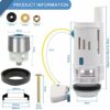Apragaz Toilet Flush System Replacement, Dual Flush and Fill Toilet Cistern Kit with Universal Ldual Flush Cistern Valve, Adjustable Height Ciste