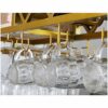 Vintage Stylish Simplicity Wine Rack Simple Creative Metal Multi-Function Display Inverted Wine Glass Holder Adjustable Height Bar Restaurant Flo