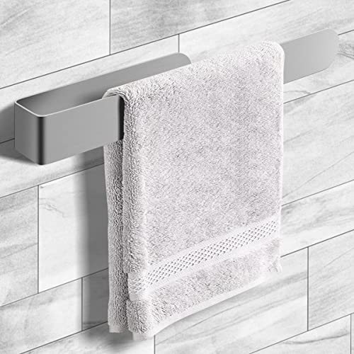 Joejis Self Adhesive Towel Rail 40cm Stainless Steel & Black Matte Bathroom Towel Holder Multiuse for Kitchen or Bathroom Towel Rail Drill-free (