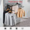 ybaymy Swivel Towel Rail Wall Mounted Rack Holder with 7 Bars Hanger Bath Swing Out Bar Top Layer 90° Folding Function 6 Hooks for Kitchen, Bathr