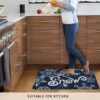 ALAGEO Christmas Decorative Doormat-Let It Snow Door Mats Blue Winter Snowflake Welcome Floor Mat Seasonal Winter Christmas Holiday Door Mat Entr