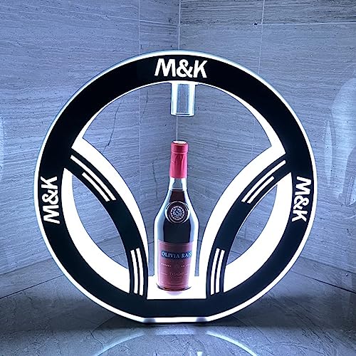 DISHENGZHEN LED Lighted Liquor Bottle Display Shelf VIP Bottle Presenter Chargeable Bottle Service Sparklers 7 Color Lights For Bar/Hotel/Nightcl