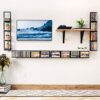 You-Have-Space Modern Wall Mount Cd DVD Media Rack Storage Metal Shelf Organizer (Black)