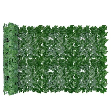 AGJIDSO Artificial Ivy Fence Screening, 3m x 1m (2*3x0.5m) Artificial Hedge Roll, Privacy Fence Screen Artificial Hedge Screening for Garden, Bal