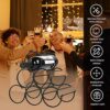 JHY DESIGN Iron Tabletop Wine Rack 27.5cm High Rustic Wine Bottle Rack Storage Wine Shelf Freestanding Wine Holder Portable Wine Cabinet (6 Bottl