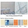Laimew No Drill Bathroom Corner Shelves Aluminum Glossy Rustproof Adhesive Shower Shelf with Hooks