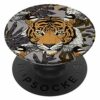 RICHMOND & FINCH PopSocket PopGrip, Universal Expanding Mobile Phone Stand and Grip for Phones and Tablets, Includes Swappable Top, Green Leopard