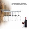Fdit Wall mounted iron wine glasses rack, double row stemware wine glass holder storage rack bottle glass holder