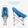 Navaris Folding Moon Chair - Foldable Round Padded Seat for Adults or Kids - Perfect for Garden, Camping, Travel, Occasional Use - Size S, Light