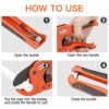 AIRAJ PVC Cutter Heavy Duty Ratchet-Type Pipe Cutter,for Cutting Outer Diameter 42 mm PVC PPR Plastic Hoses and Plumbing Pipes,for Electrician,Ma