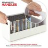 Stock Your Home DVD Storage Box, Movie Shelf Organizer for Blu-Ray, Video Game Cases, CDs, VHS Tape Display Stand, Disc Holder Can Store Up to 28