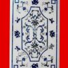 Gifts And Artefacts 24 x 48 Inches Sofa Center Table Top for Home Furniture Decor Rectangle Shape White Marble Dining Table with Nature Art
