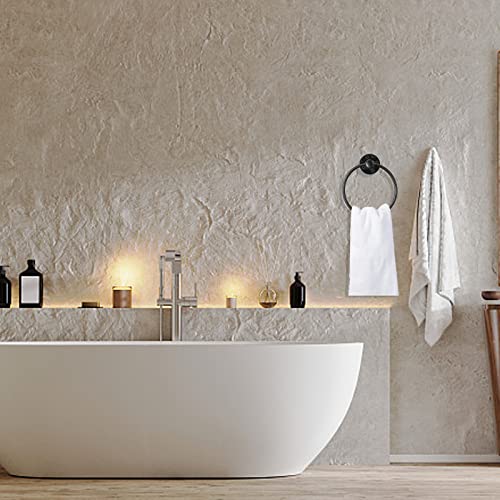 Industrial Black Toilet Paper Holder and Towel Ring, Bathroom Hardware Set, Wall Mounted Hardware Accessories, Includes Pipe Towel Rack Towel Rin