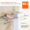 HIGOH Towel Racks, Bathroom Towel Rack Wall Mounted Towel Holder,European Style Towel Rack,Crystal Hardware Bath Towel Holder,Bathroom Solid Punc