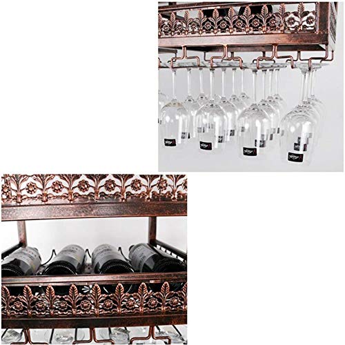 NEOCHY Wine Rack Hanging Floating Ceiling Decoration Adjustable Height Bar Wine Cabinet Can Hang Multiple Wine Glasses Modern Wall-Mounted Displa